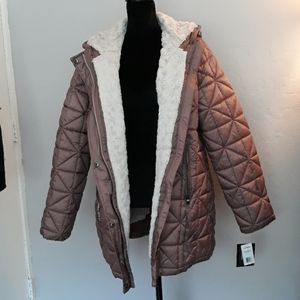 Steve Madden Women's Mid-Length Chevron Coat